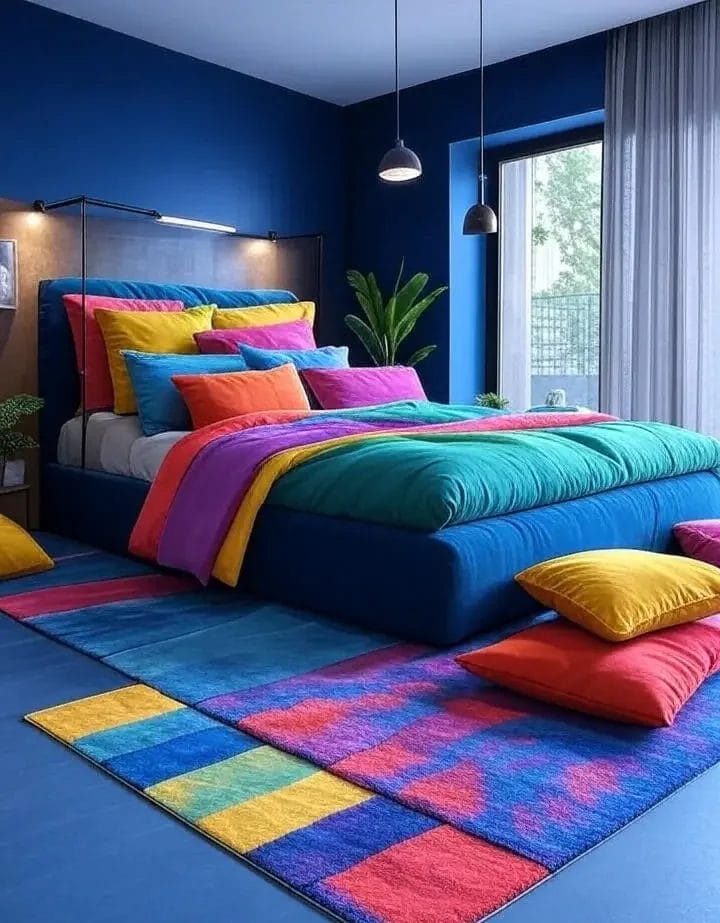 تصميمات غرف نوم شبابية جريئة