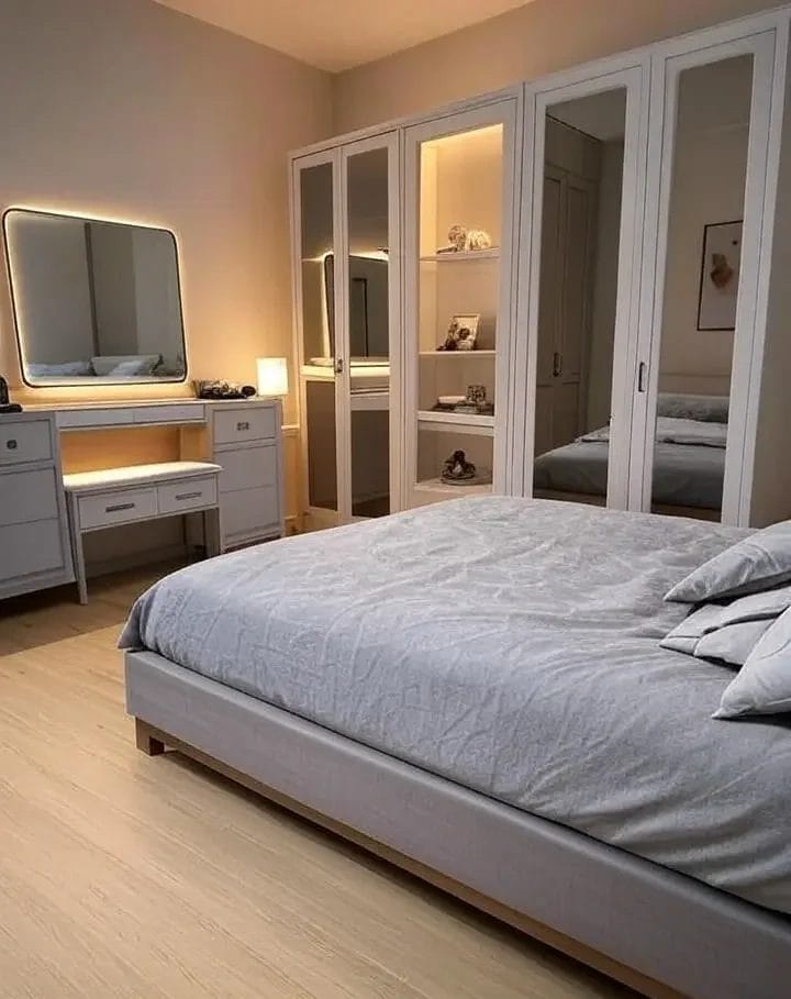 غرف نوم مودرن كاملة بالدولاب والتسريحة من بن صبرى