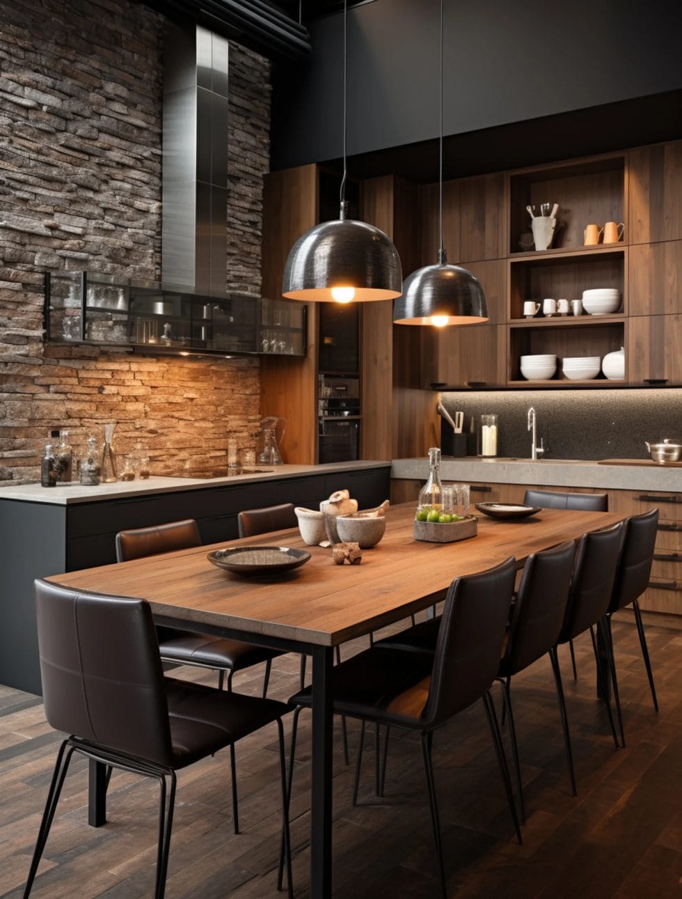 الوان مطبخ خشب لونين